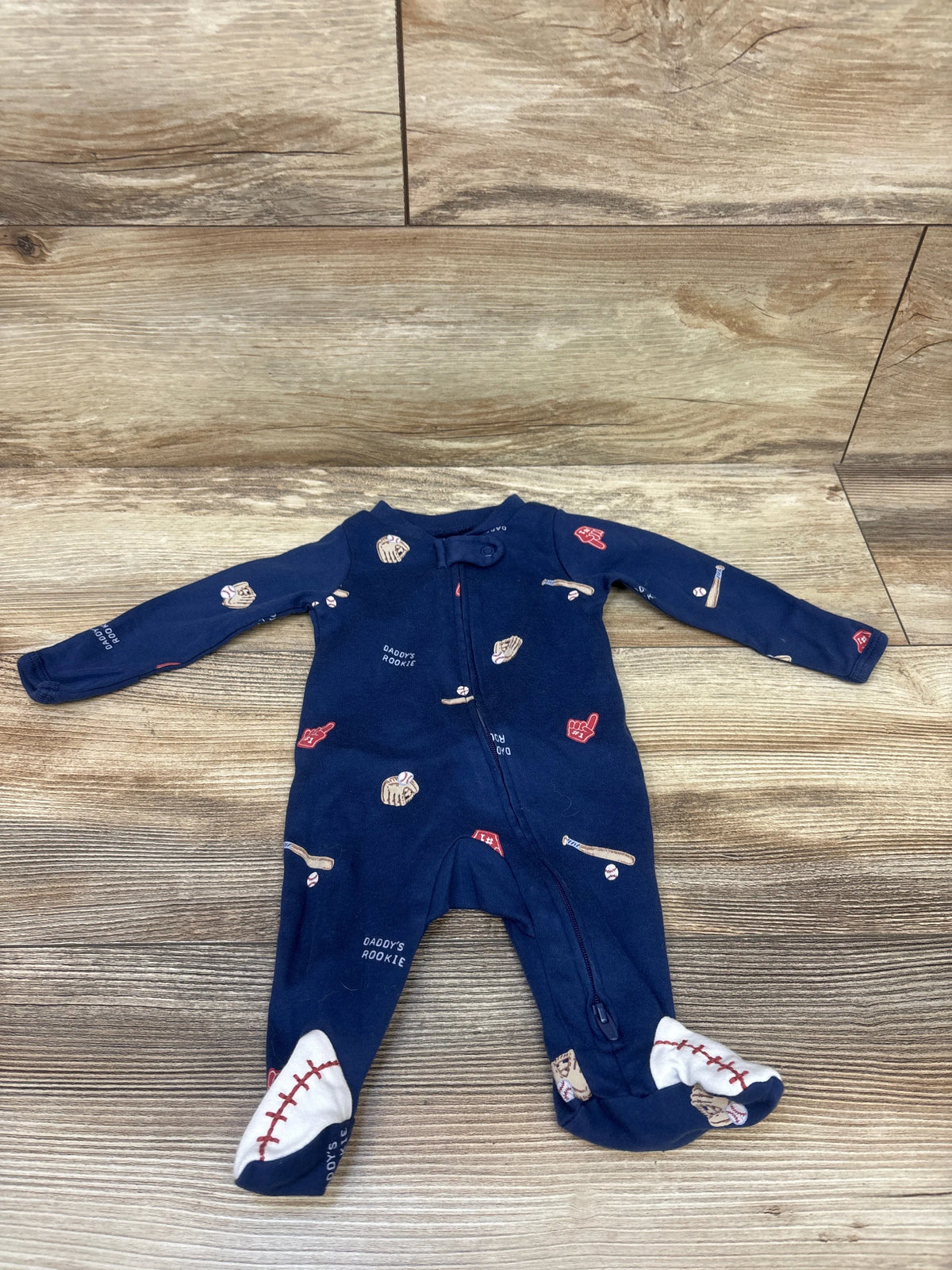Child Of Mine Baseball Sleeper Navy sz Newborn