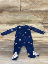 Child Of Mine Baseball Sleeper Navy sz Newborn