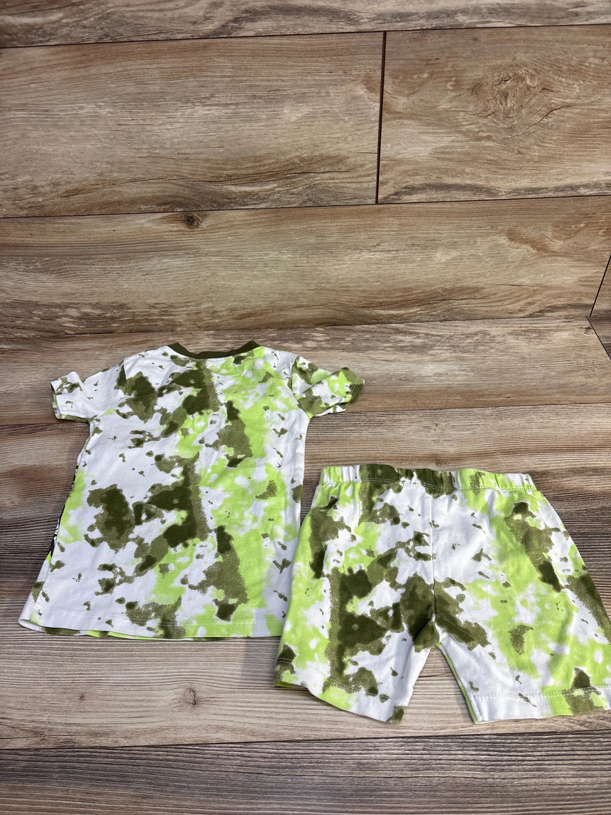 Member's Mark 2pc Rad To The Bones Pajama Set Green sz 5T