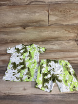 Member's Mark 2pc Rad To The Bones Pajama Set Green sz 5T