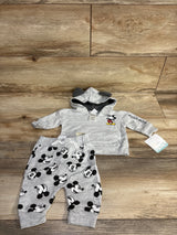NEW Disney Baby Mickey Mouse Sweatshirt & Joggers 2pc Set Grey sz 0/3m