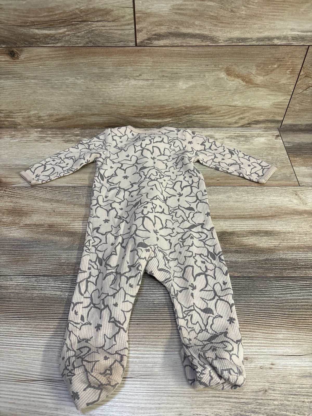 Carter's Floral Waffle Knit Sleeper Beige sz 6m
