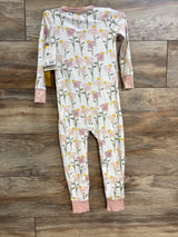 NEW Cloud Island Floral Footless Sleeper White sz 3T