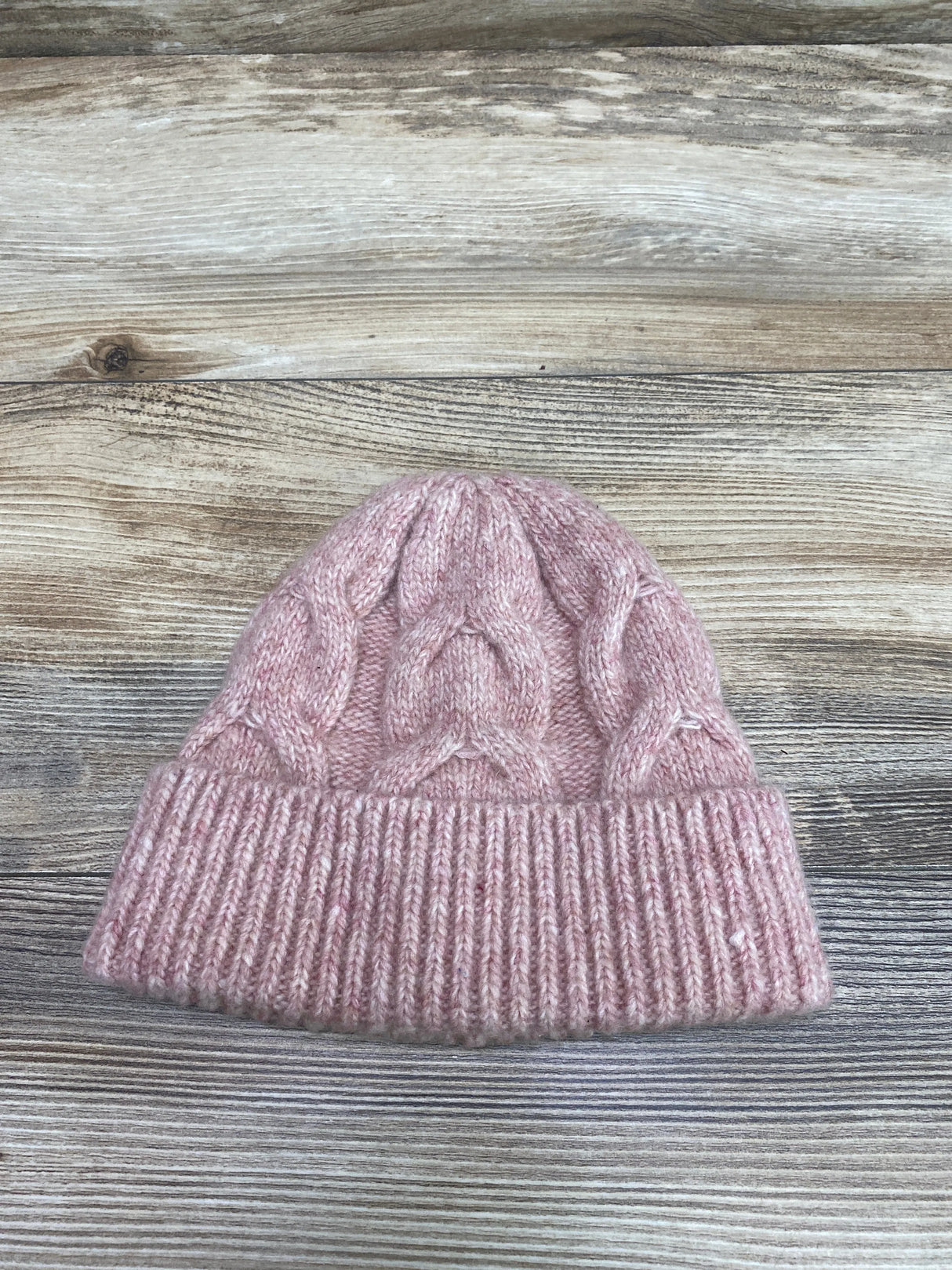 H & M Cable-Knit Beanie Pink sz 18m/2T