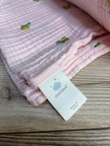 Cloud Island Muslin Swaddle Blanket, Pink