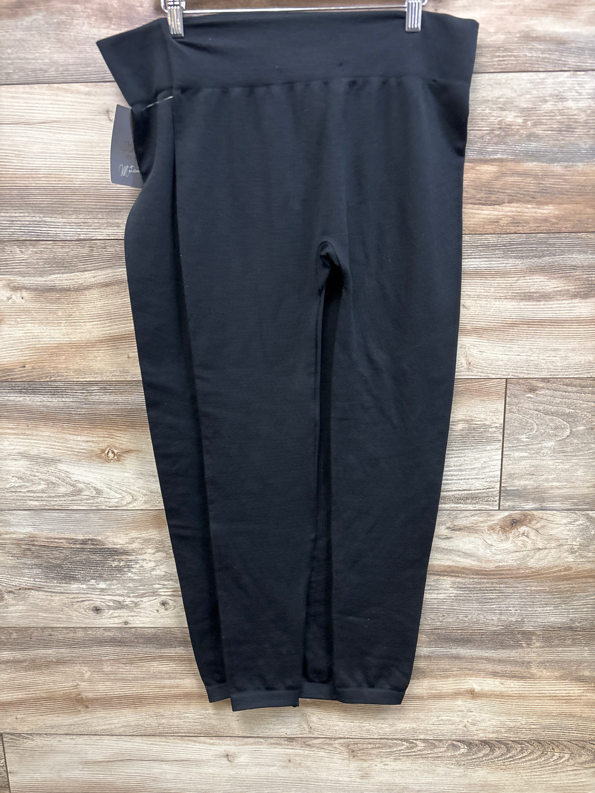 NEW Lark + Grey Maternity 2pk Fleece Leggings Black One Size