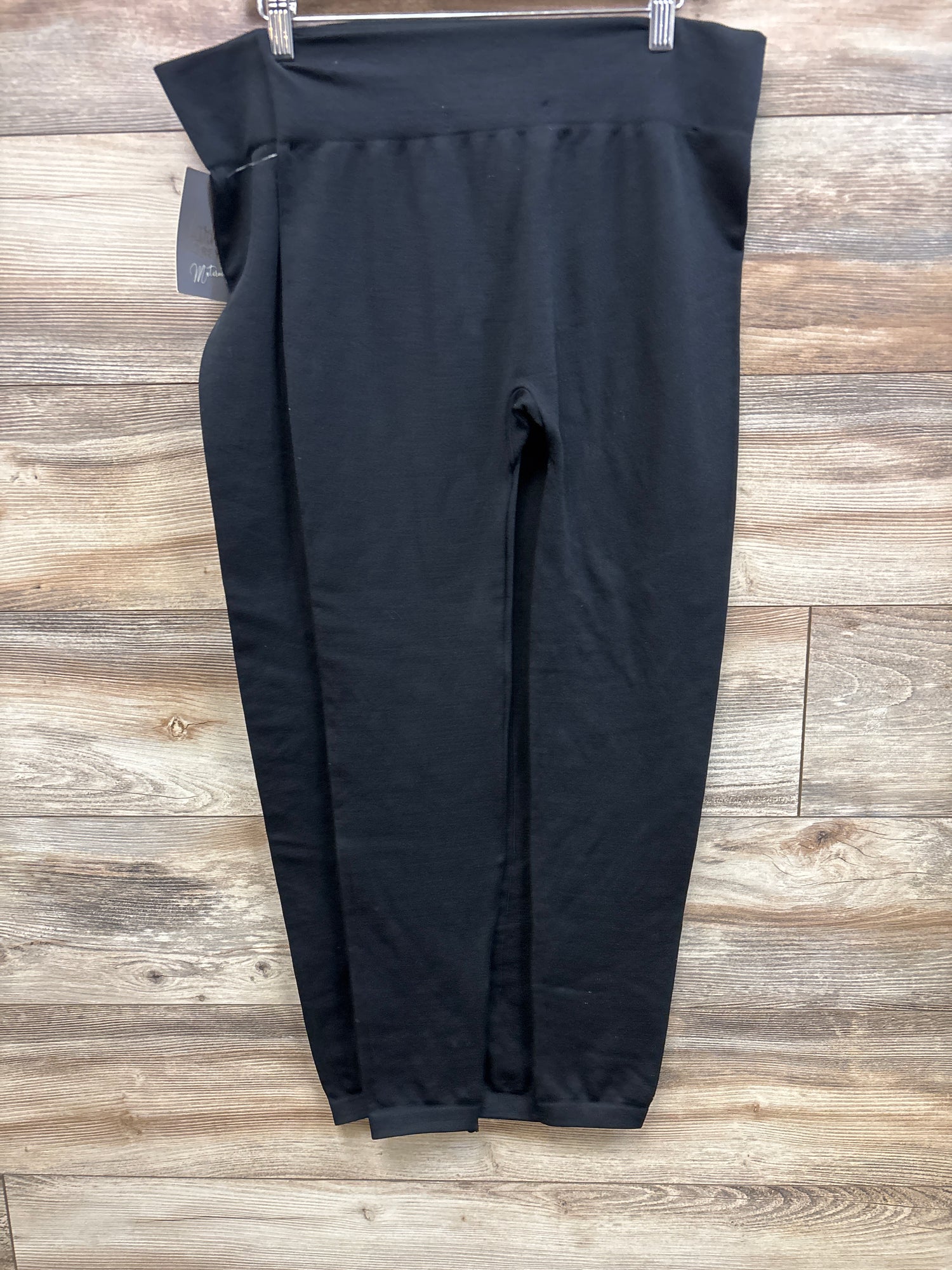 NEW Lark + Grey Maternity 2pk Fleece Leggings Black One Size