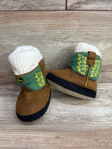 John Deere Infant Cowboy Boot Slipper Brown sz 1c