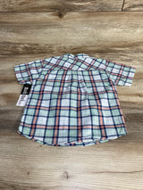 NEW Mick Mack Plaid Button Up Shirt Mint sz 24m