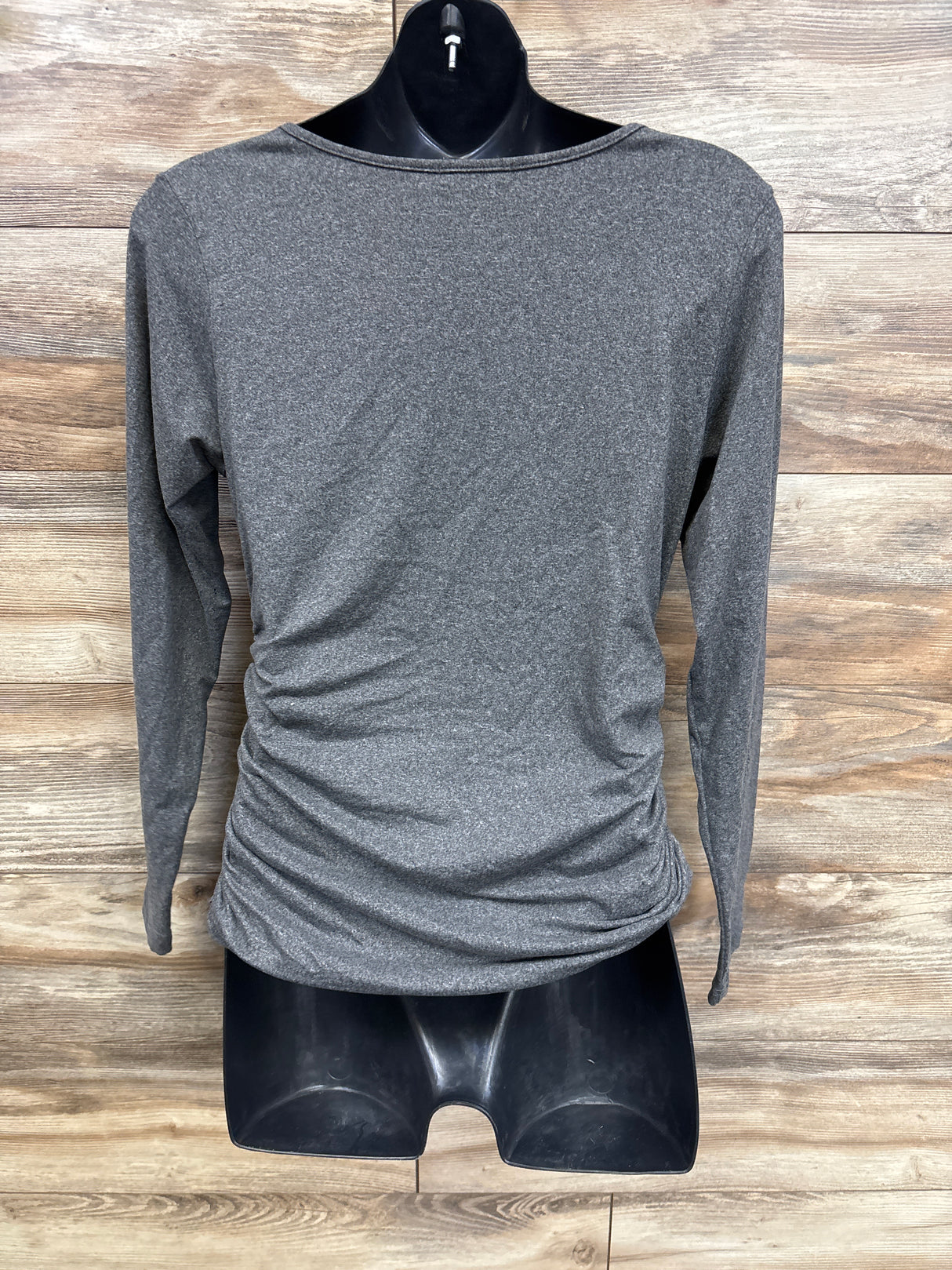 Ekouaer Ruched Shirt Grey sz Medium