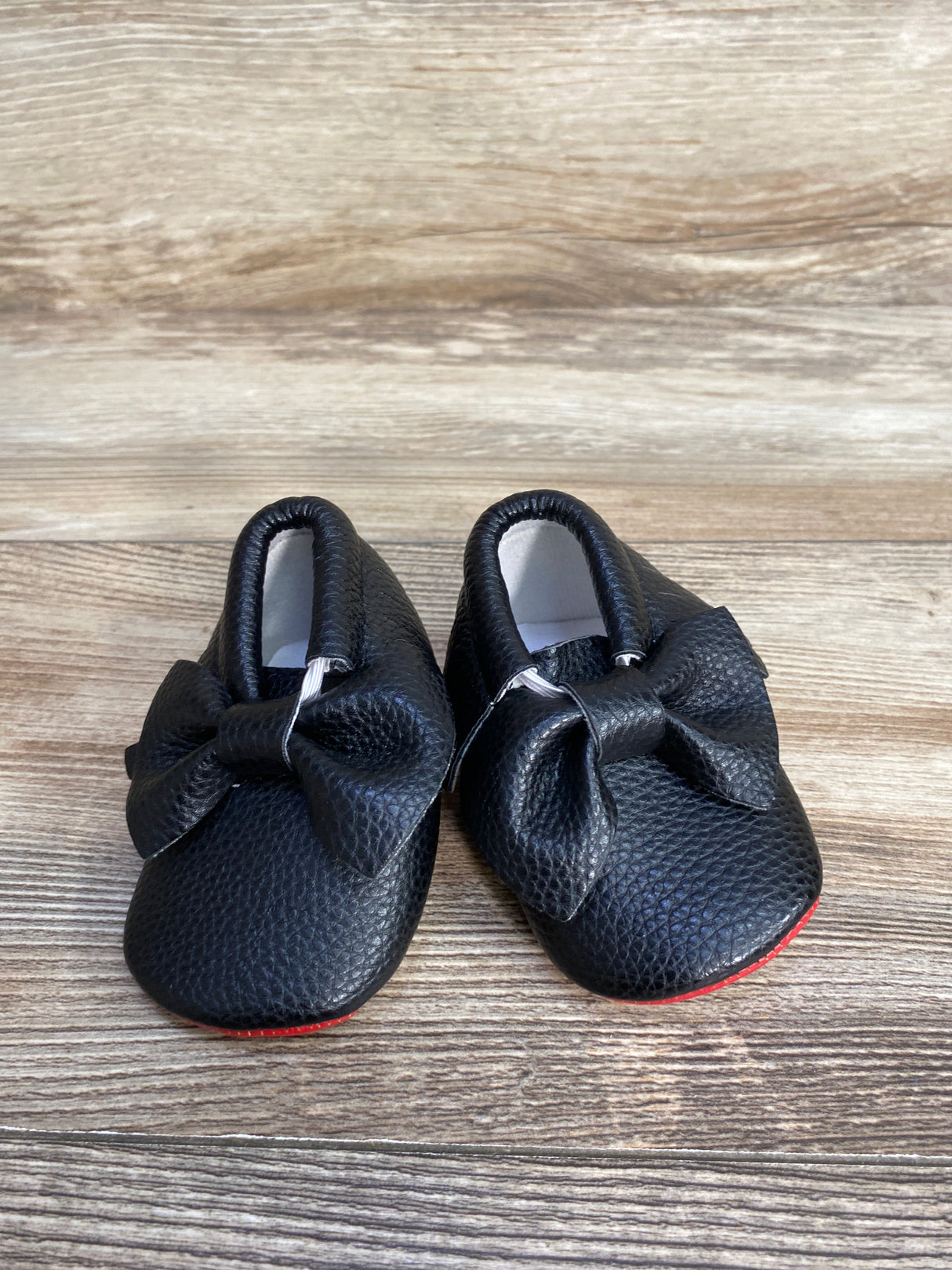 Baby Soft Sole Leather Moccasins Black sz 1/2c