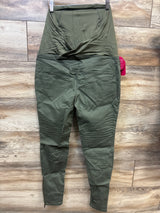 NEW Isabel Maternity Crossover Panel Utility Jeggings Olive Green sz 0/XS