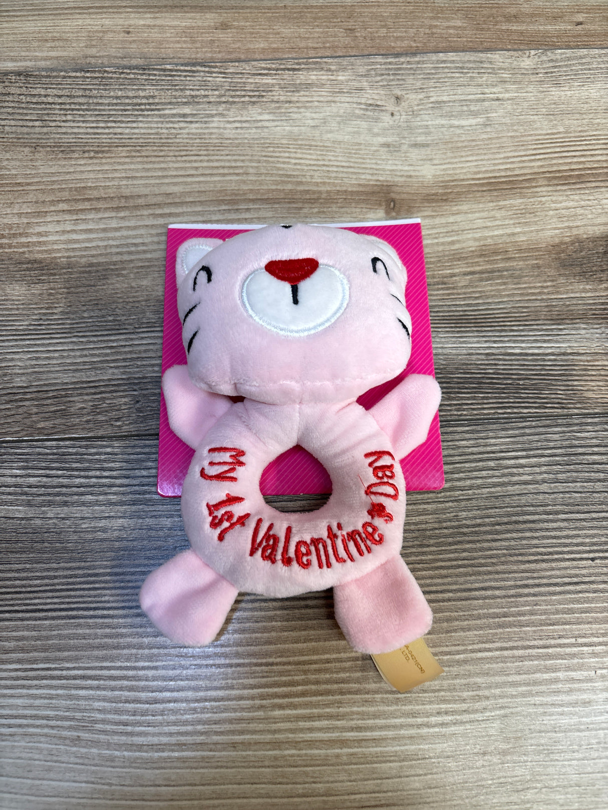 NEW My 1st Valentine's Day Pink Baby Rattle