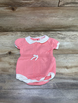 Cat & Jack Peter Pan Collar Knit Romper Pink sz 0-3m