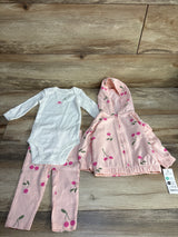 NEW Just One You 3pc Cherry Bodysuit Set Pink sz 6m