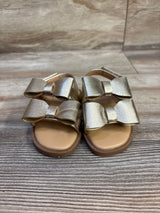 Cat & Jack Ruby Bow Sandals Gold sz 5c