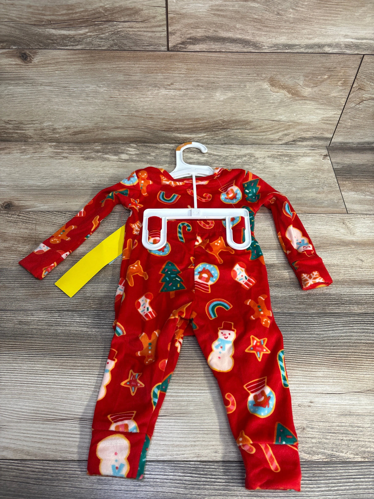 NEW Cat & Jack 2pc Velour Christmas Pajama Set Red sz 12m