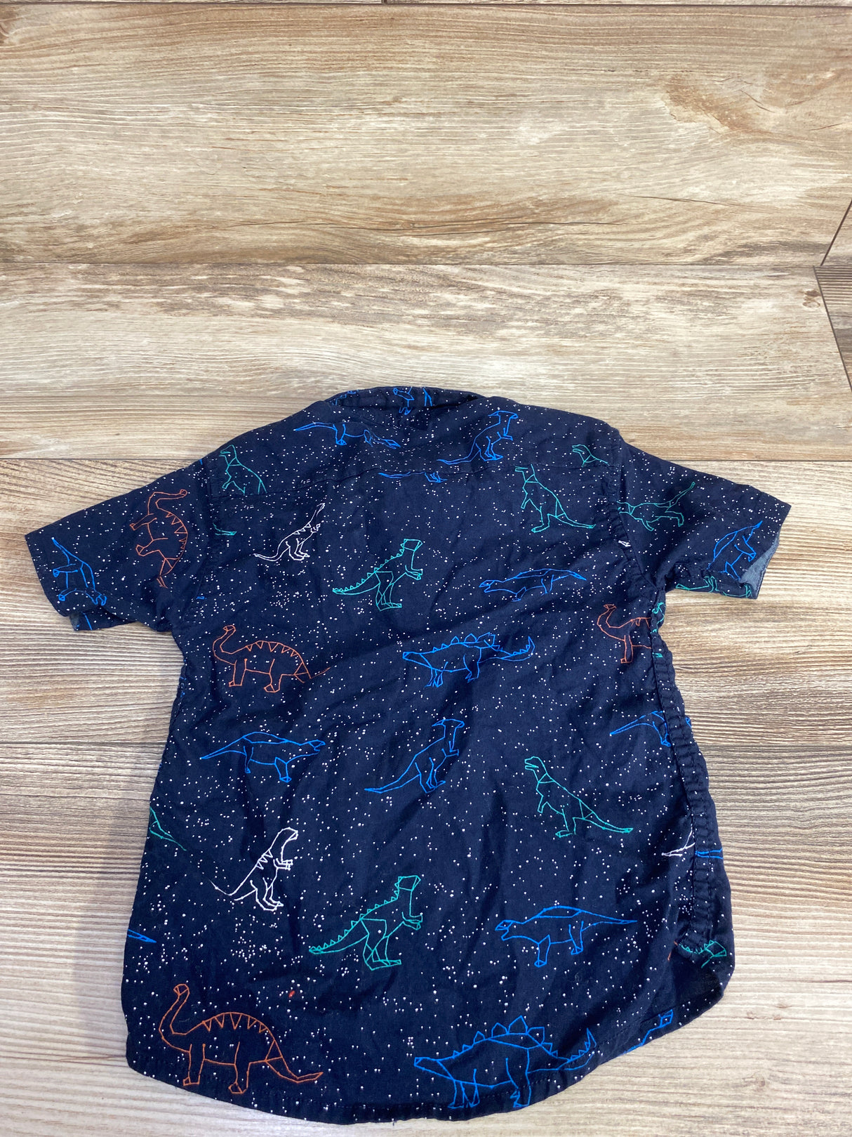 Craft + Flow Dinosaur Button Up Shirt Navy sz 3T