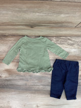 Carter's 2pc Family Forever Shirt & Leggings Green sz 9m