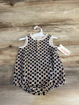 NEW Cat & Jack Henley Romper Black sz 3-6m