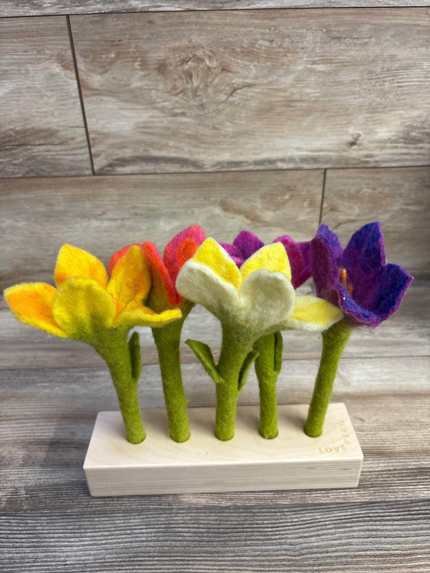 Loveevery Felt Flowers in a Row