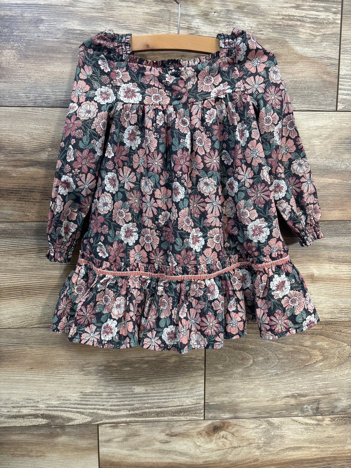 Cupcakes and Cashmere Long Sleeve Floral Dress Pink sz 3T