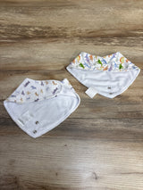 Doodalou Bamboo Bandana Baby Bib Combo 2pk Dinos & Dogs