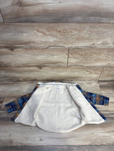 Cat & Jack Faux Shearling Plaid Shacket Blue sz 3T