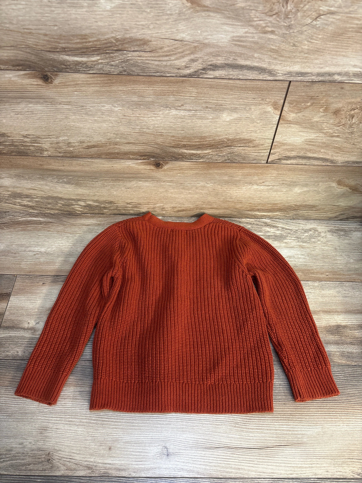 Cat & Jack Chunky Knit Button Front Cardigan Rust sz 5T