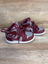 Air Jordan 1 Mid TD 'Cherrywood Red' Sneakers sz 6c