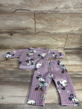 Disney Baby 2pc Ribbed Minnie Mouse Sweatshirt & Joggers Mauve sz 12m