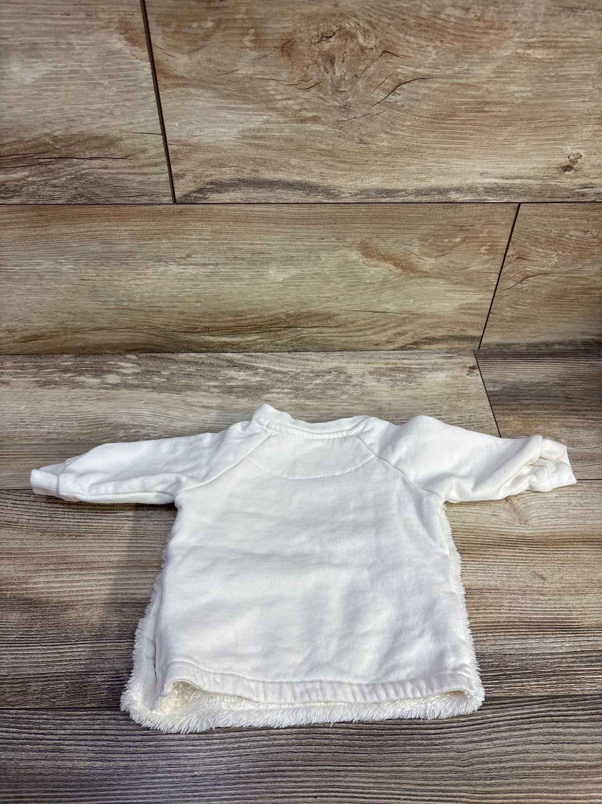 H&M Organic Polar Bear Sherpa Sweatshirt Ivory sz 3m