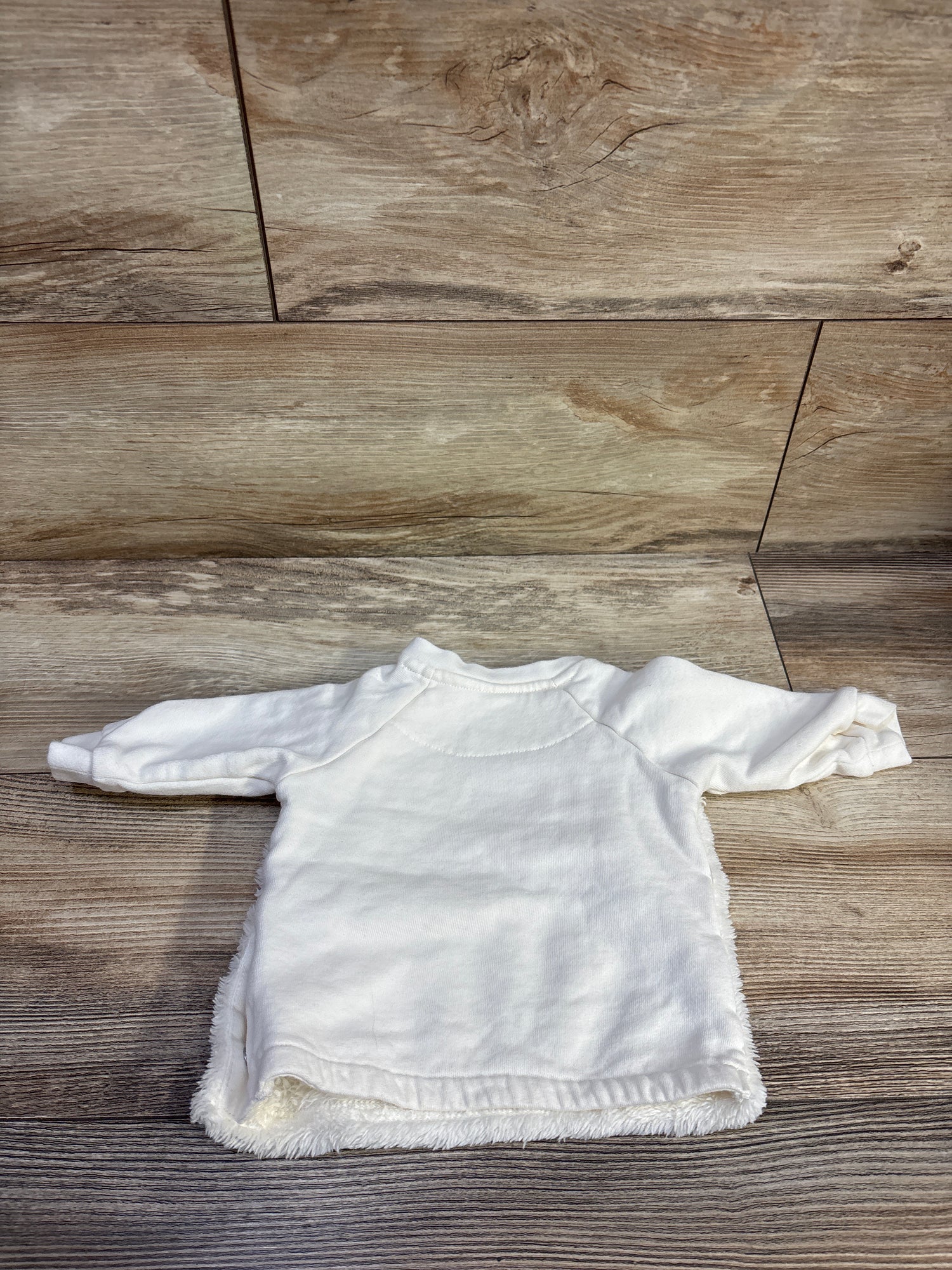 H&M Organic Polar Bear Sherpa Sweatshirt Ivory sz 3m