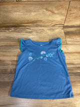 Nike Dri-Fit Floral Flutter Sleeve Tank Top Blue sz 3T