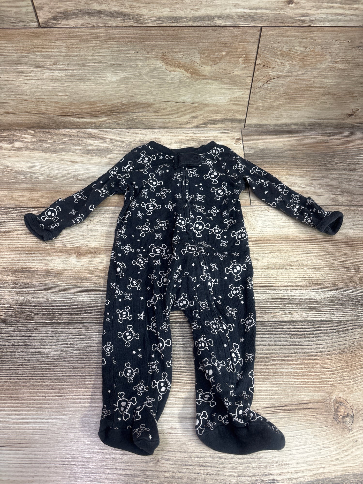 Honest Baby Skull Print Sleeper Black sz 0-3m