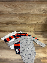 Carter's 3pk Long Sleeve Bodysuit Set Grey sz 18m