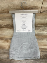 NEW Stepping Stone 0-6 Months 2-pc. Baby Blanket & Hat - Grey - 0-6m