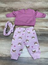 PL Baby 3pc Sweatshirt Set Purple sz 3m