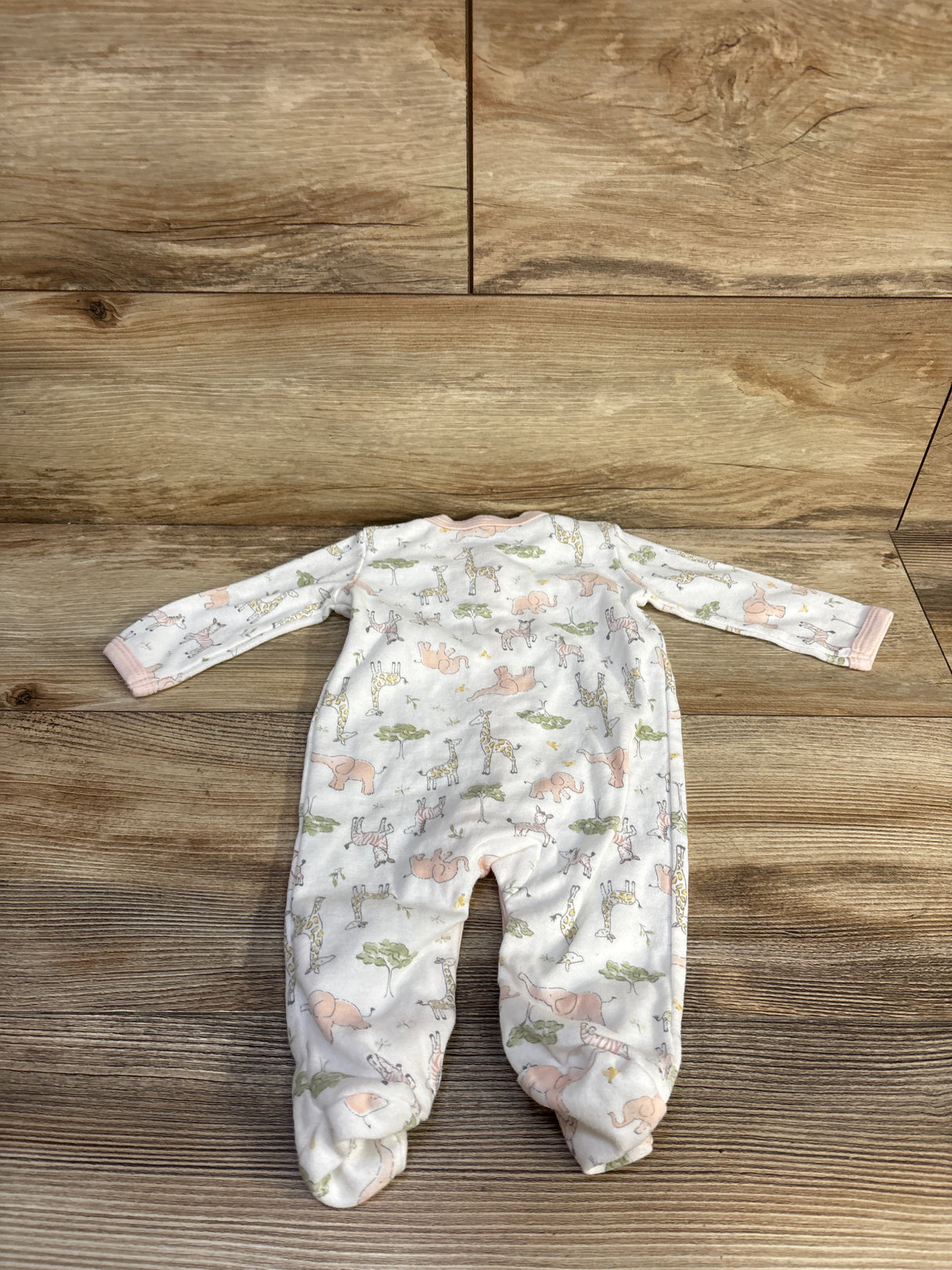 Kyle + Deena Animal Print Snap Sleeper White sz 0-3m