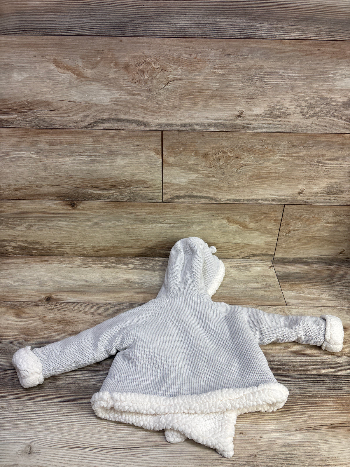 Rock A Bye Baby Knit Sherpa Lined Cardigan Grey sz 6-12m