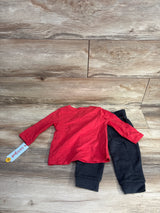 NEW Cat & Jack 2pc Expert Elf Finder Shirt & Bottoms Red sz 18m