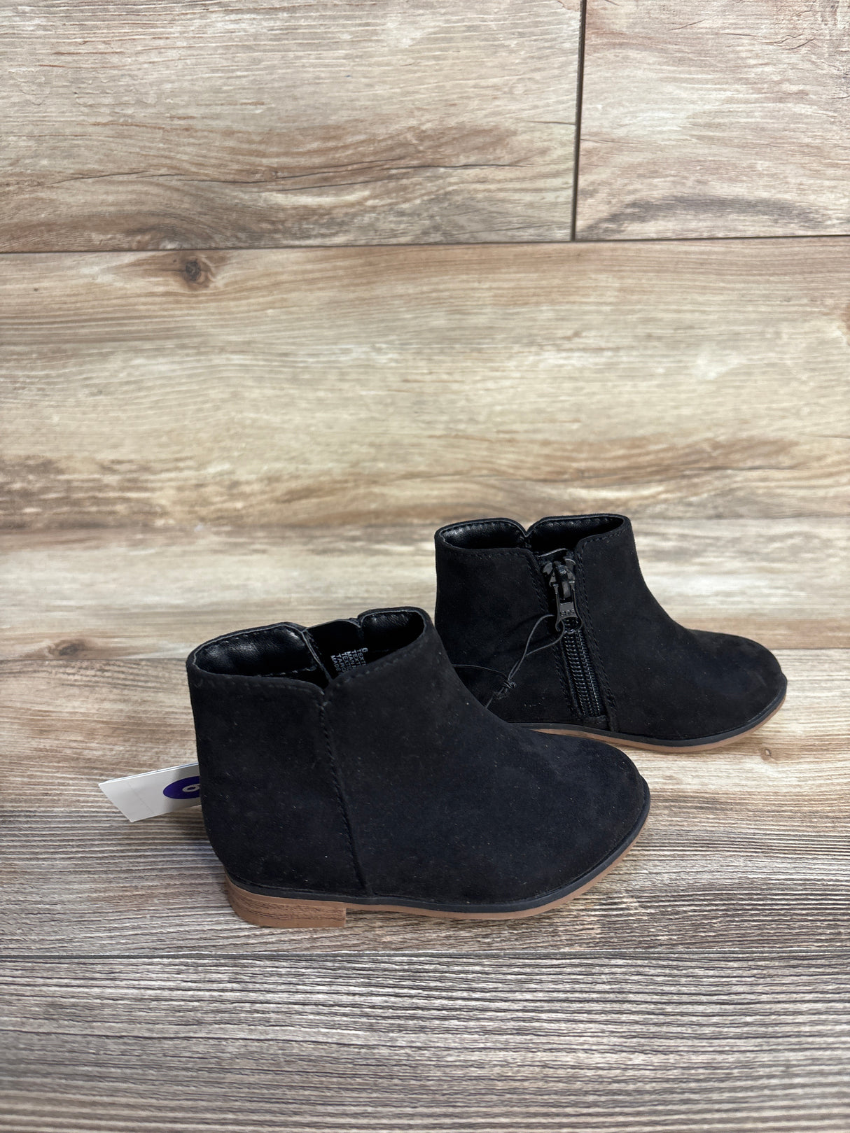 NEW Cat & Jack Penelope Zipper Booties Black sz 6c