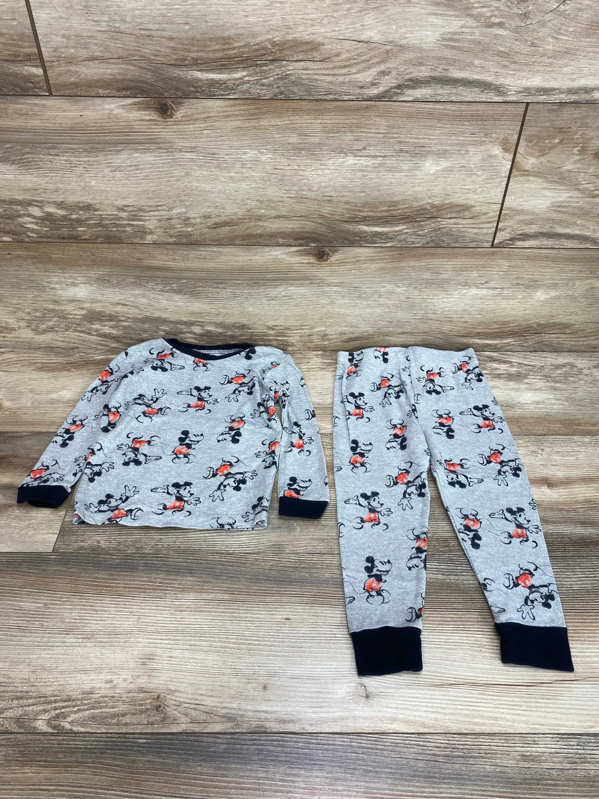 Disney Junior 2pc Mickey Mouse Pajama Set Grey sz 4T