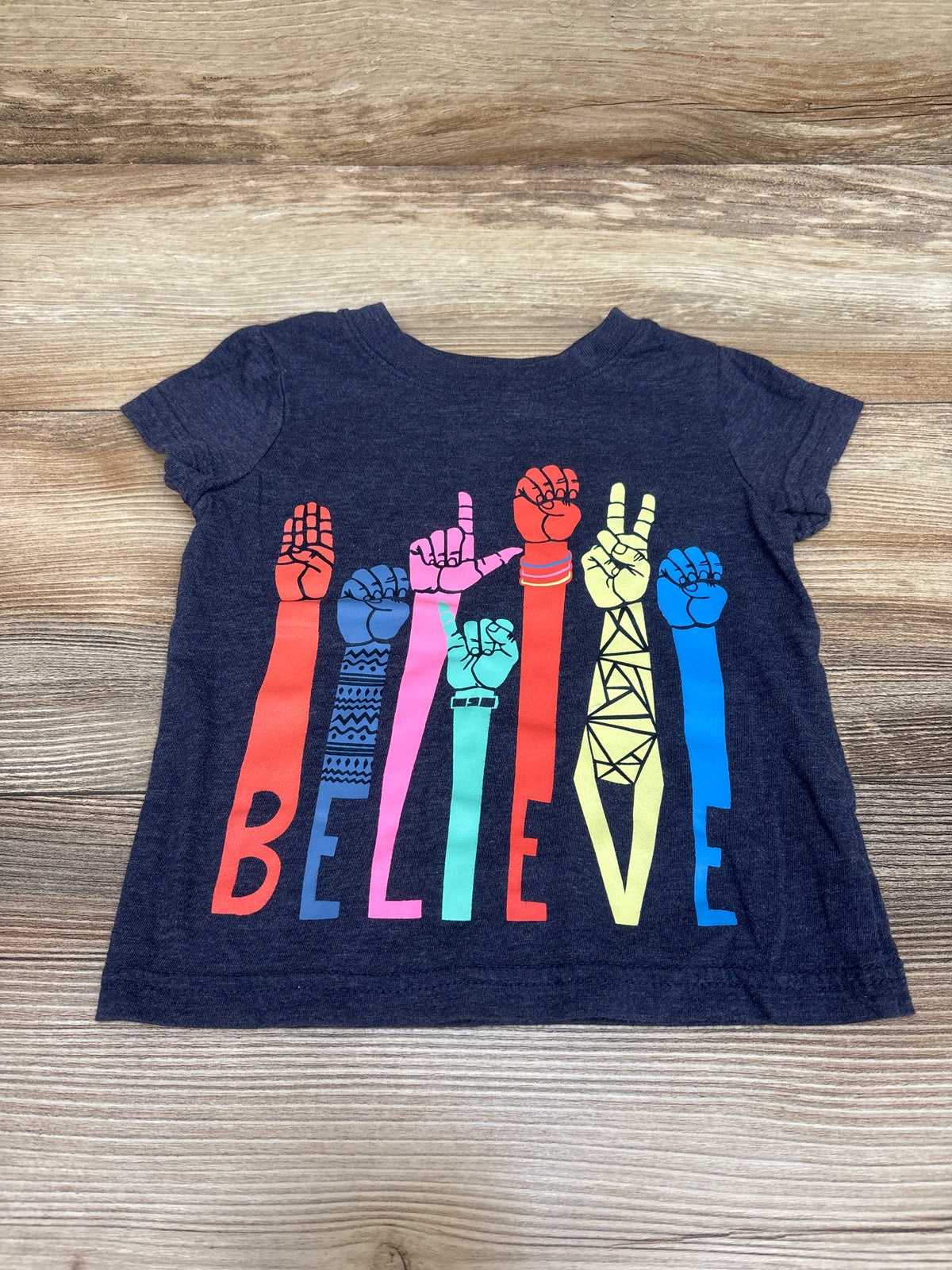 Cat & Jack Believe Shirt Blue sz 12m