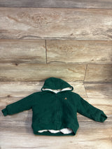 Baby Gap Sherpa-Lined Thermal Zip Hooded Jacket Green sz 18-24m