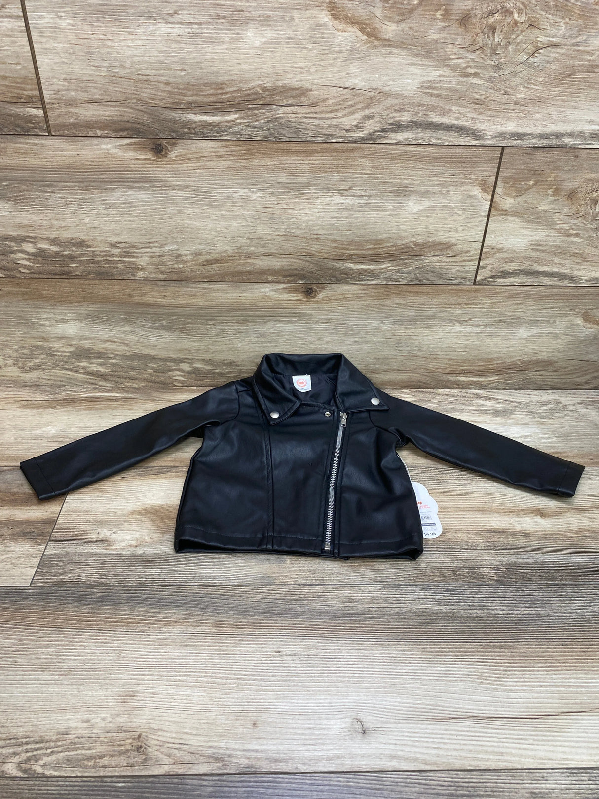 NEW Wonder Nation Faux Leather Jacket Black sz 18m