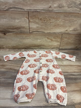 Kate Quinn Button-Front Pumpkin Coverall Ivory sz 18-24m