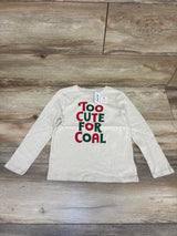 NEW Old Navy 'Too Cute For Coal' Long Sleeve Shirt Beige sz 5T