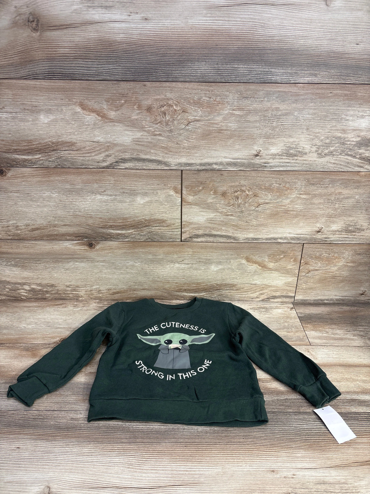 Star Wars The Cuteness Is Strong In This One Sweatshirt Green sz 4T
