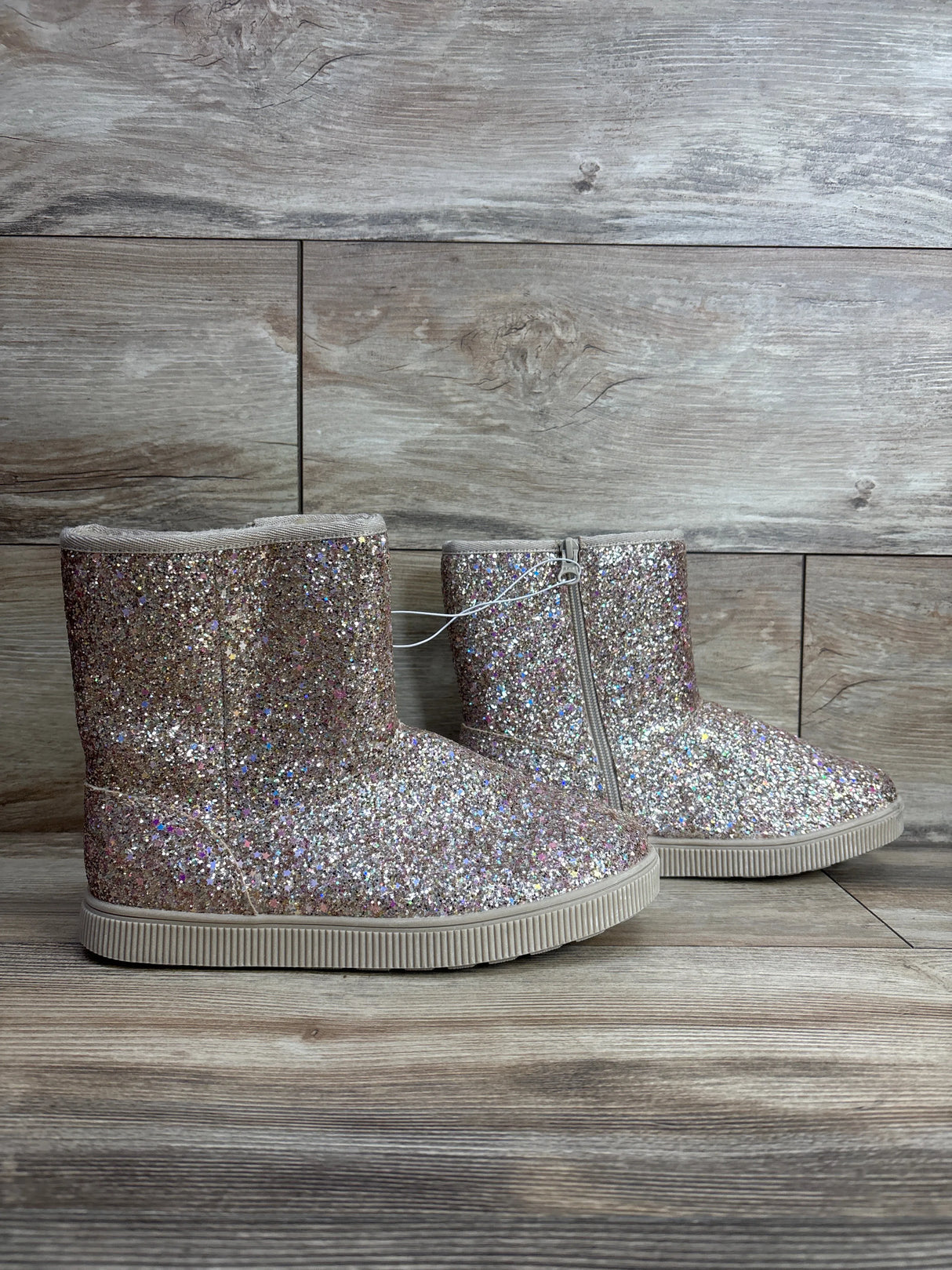 NEW Cat & Jack Holland Shearling Style Boots Gold sz 5Y